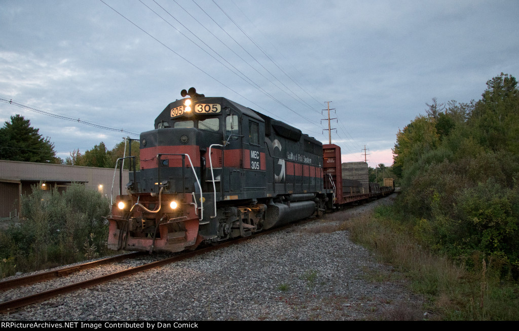 Dusk Action on the Saco Industrial Track